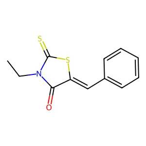 3-Ethyl-4-oxo-5-benzylidene-1,3-thiazolidine-2-thione structure