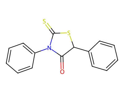 3,5-Diphenyl-2-sulfanylidene-1,3-thiazolidin-4-one structure