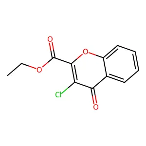 4H-1-Benzopyran-2-carboxylic acid, 3-chloro-4-oxo-, ethyl ester structure