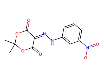 5-[2-(3-Nitrophenyl)hydrazono]-2,2-dimethyl-1,3-dioxane-4,6-dione structure