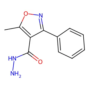 5-Methyl-3-phenyl-4-isoxazolecarbohydrazide structure