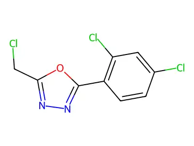 2-(Chloromethyl)-5-(2,4-dichlorophenyl)-1,3,4-oxadiazole structure