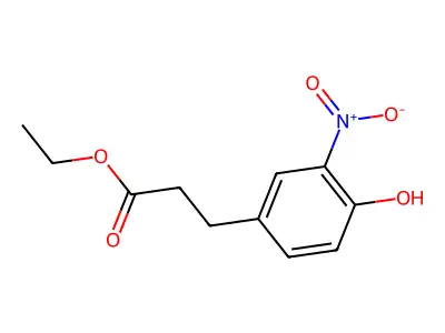 Ethyl 3-(4-hydroxy-3-nitrophenyl)propanoate structure