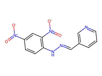 2,4-dinitro-N-(pyridin-3-ylmethylideneamino)aniline structure