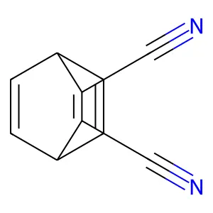 Bicyclo[2.2.2]octa-2,5,7-triene-2,3-dicarbonitrile structure