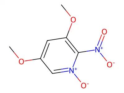 Pyridine, 3,5-dimethoxy-2-nitro-, 1-oxide structure