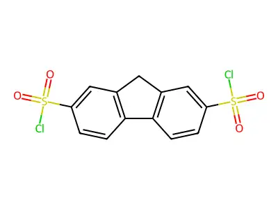 9H-fluorene-2,7-disulfonyl dichloride structure