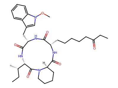 环[DL-Aoda-DL-nTrp(OMe)-DL-xiIle-DL-Pip] structure