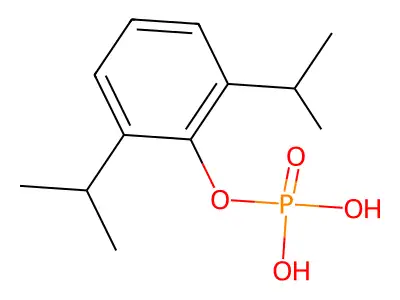 2,6-Di(propan-2-yl)phenyl dihydrogen phosphate structure