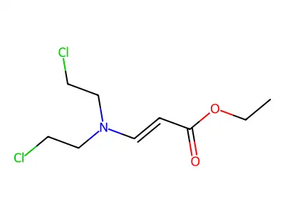Ethyl 3-[bis(2-chloroethyl)amino]prop-2-enoate structure