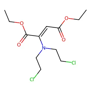 Diethyl 2-[bis(2-chloroethyl)amino]but-2-enedioate structure
