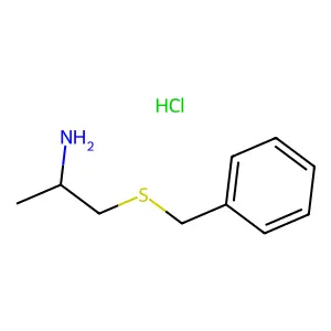 2-Propylamine, 1-benzylthio-, hydrochloride structure