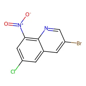 3-Bromo-6-chloro-8-nitroquinoline structure