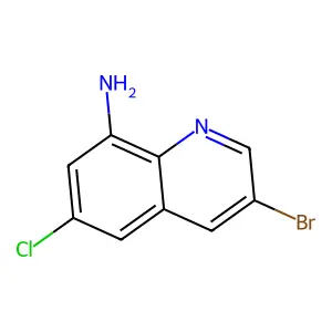 3-溴-6-氯喹啉-8-胺 structure