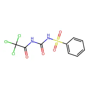 1-Trichloroacetyl-3-phenylsulfonylurea structure