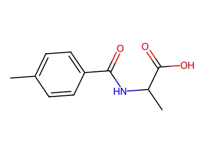 2-[(4-methylbenzoyl)amino]propanoic Acid structure