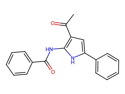 N-(3-acetyl-5-phenyl-1H-pyrrol-2-yl)benzamide structure