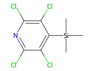 2,3,5,6-Tetrachloro-4-(trimethylsilyl)pyridine structure