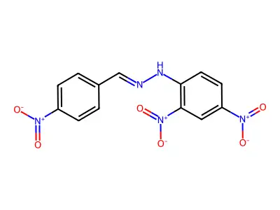 4-Nitro-benzaldehyde-2,4-dinitrophenylhydrazone structure