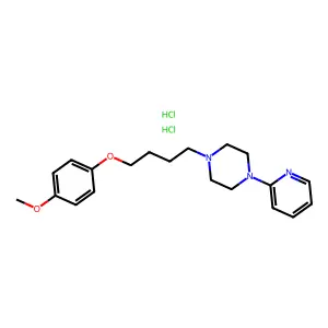 Piperazine, 1-(4-(p-methoxyphenoxy)butyl)-4-(2-pyridyl)-, dihydrochloride structure