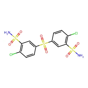 3,3'-Sulfonylbis(6-chlorobenzenesulfonamide) structure