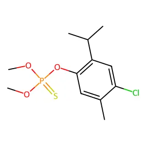 Phosphorothioic acid, O-(6-chlorothymyl) O,O-dimethyl ester structure
