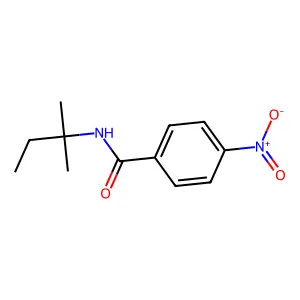 N-(2-methylbutan-2-yl)-4-nitrobenzamide structure
