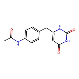 N-[4-[(2,4-dioxo-1H-pyrimidin-6-yl)methyl]phenyl]acetamide structure
