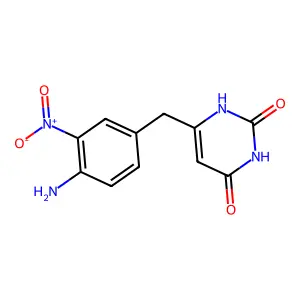 6-[(4-amino-3-nitrophenyl)methyl]-1H-pyrimidine-2,4-dione structure