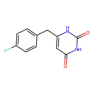 2,4(1H,3H)-Pyrimidinedione, 6-[(4-fluorophenyl)methyl]- structure