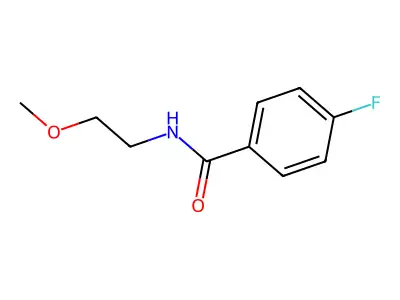 4-fluoro-N-(2-methoxyethyl)benzamide structure