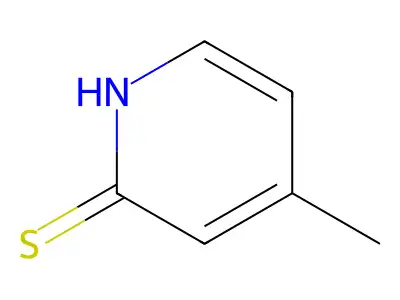 4-Methyl-2(1H)-pyridinethione structure