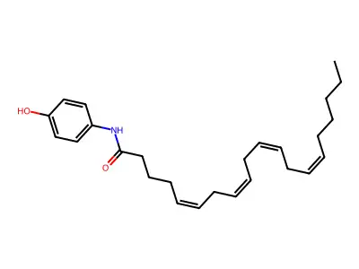 N-(4-羟基苯基)二十碳-5,8,11,14-四烯酰胺 structure