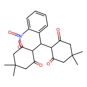 1,3-Cyclohexanedione, 2,2'-[(2-nitrophenyl)methylene]bis[5,5-dimethyl- structure