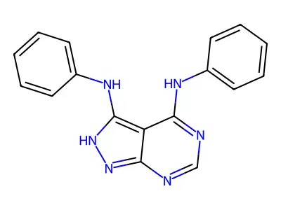 1H-Pyrazolo[3,4-d]pyrimidine-3,4-diamine, N,N'-diphenyl- structure