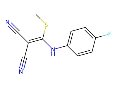 2-[(4-Fluoroanilino)(methylsulfanyl)methylene]malononitrile structure