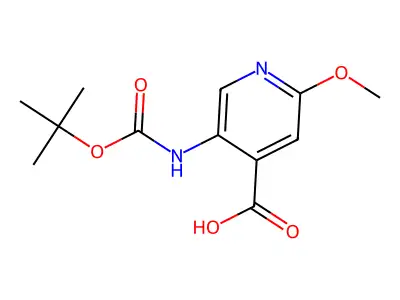 5-{[(Tert-butoxy)carbonyl]amino}-2-methoxypyridine-4-carboxylic acid structure