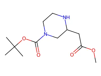 (R)-4-N-Boc-Piperazine-2-acetic acid methyl ester structure