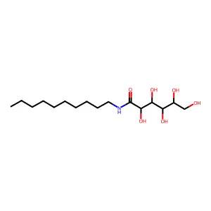 N-癸基-D-葡萄糖酰胺 structure