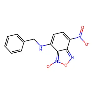 N-benzyl-7-nitro-3-oxido-2,1,3-benzoxadiazol-3-ium-4-amine structure