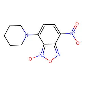 7-Nitro-3-oxido-4-piperidin-1-yl-2,1,3-benzoxadiazol-3-ium structure