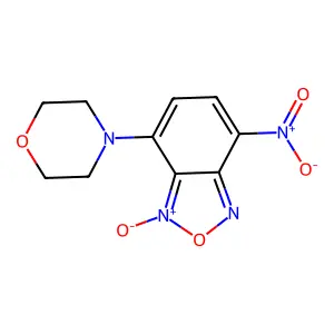 Benzofurazan, 4-(4-morpholinyl)-7-nitro-, 3-oxide structure