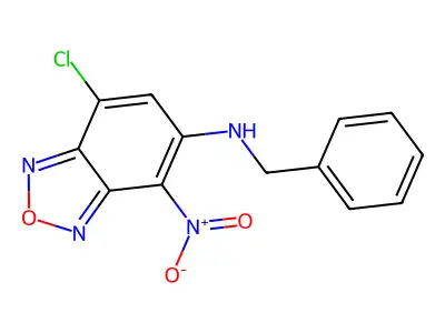 5-Benzylamino-7-chloro-4-nitrobenzofurazan structure