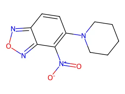 4-Nitro-5-piperidin-1-yl-2,1,3-benzoxadiazole structure