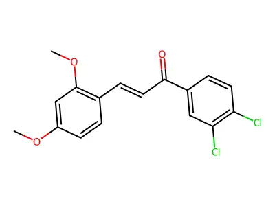 1-(3,4-Dichlorophenyl)-3-(2,4-dimethoxyphenyl)prop-2-en-1-one structure