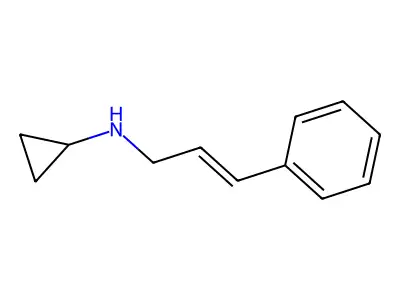 N-(3-phenylprop-2-enyl)cyclopropanamine structure