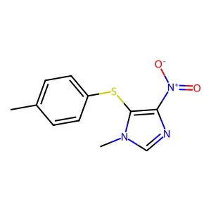 1-Methyl-5-(4-methylphenyl)sulfanyl-4-nitroimidazole structure