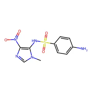 Sulfanilamide, N1-(1-methyl-4-nitroimidazol-5-yl)- structure