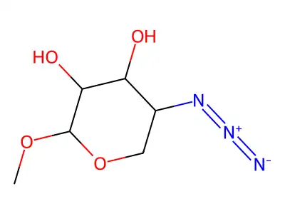 Methyl 4-azido-4-deoxypentopyranoside structure