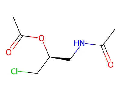 1-Acetamido-3-chloropropan-2-yl acetate structure
